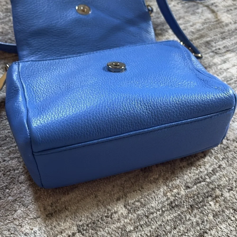 Talbots Blue Leather Crossbody Bag - adjustable straps - great condition
